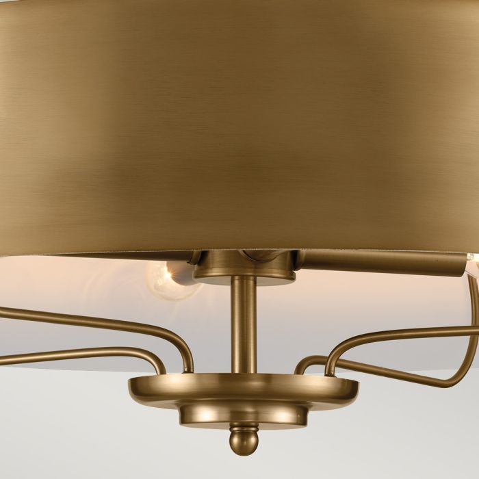 Luella Ø56 Geborsteld messing hanglamp Van Elstead Lighting - Luella is geïnspireerd op decoratieve elementen uit het begin van de 20e eeuw en combineert verfijnde eenvoud met tijdloze charme.