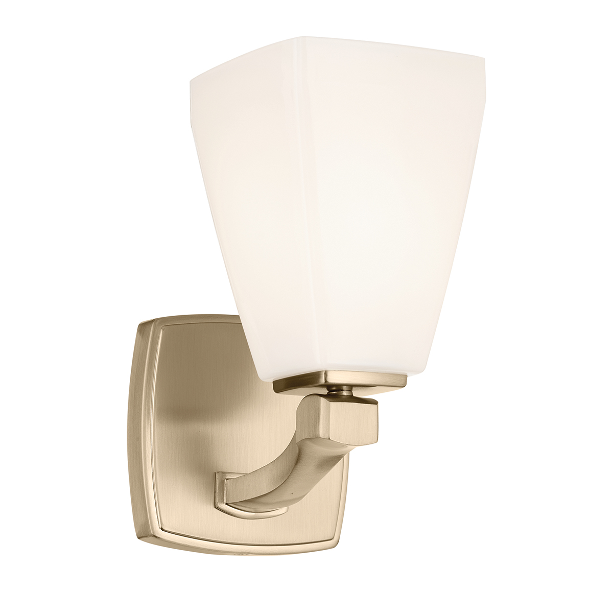 Marant 24cm Bronzen badkamerlamp Van Elstead Lighting - De armatuur is gemaakt van metaal met een champagnekleurige bronzen afwerking en heeft een robuuste, zacht gevormde arm die de lamp een modern karakter geeft.