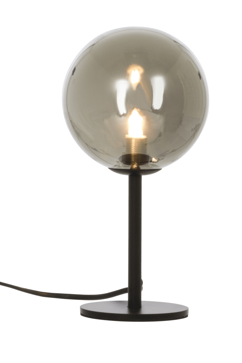 Molekyl 27cm Rookgrijs tafellamp Van Aneta Lighting - Het moderne design en de stijlvolle voet van de lamp maken hem tot een ideaal detail op het nachtkastje, in de boekenkast of op de vensterbank.
