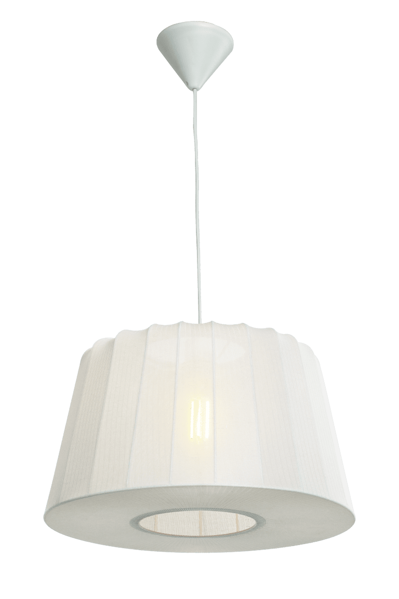  Abril Ø45 Wit hanglamp Van Aneta Lighting - Een uitstekende keuze boven de eettafel in de keuken of als aangename algemene verlichting in de hal, woonkamer en slaapkamer.