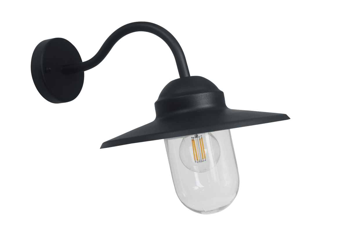 Ystad Zwart buitenlamp Van Lampan - Ystad &auml;r en klassisk stallykta i svart f&auml;rg och klart glas.