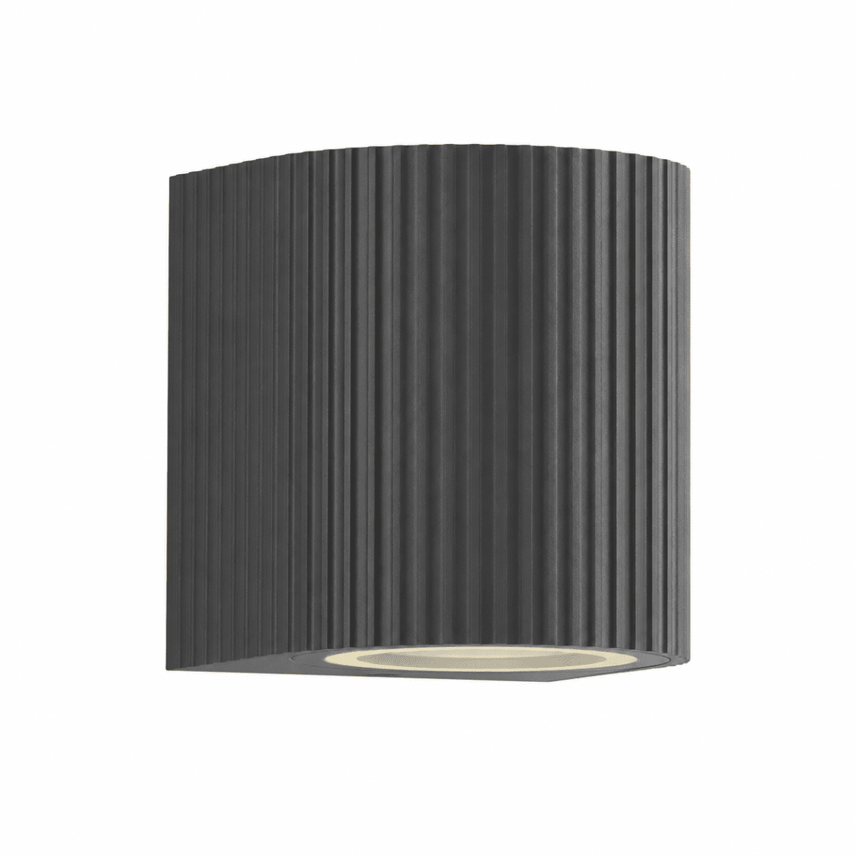 Freja Single Antraciet buitenlamp Van Lampan - Gemaakt van antracietkleurig gelakt metaal met een decoratieve ribbelstructuur die de lamp een levendige en exclusieve look geeft.