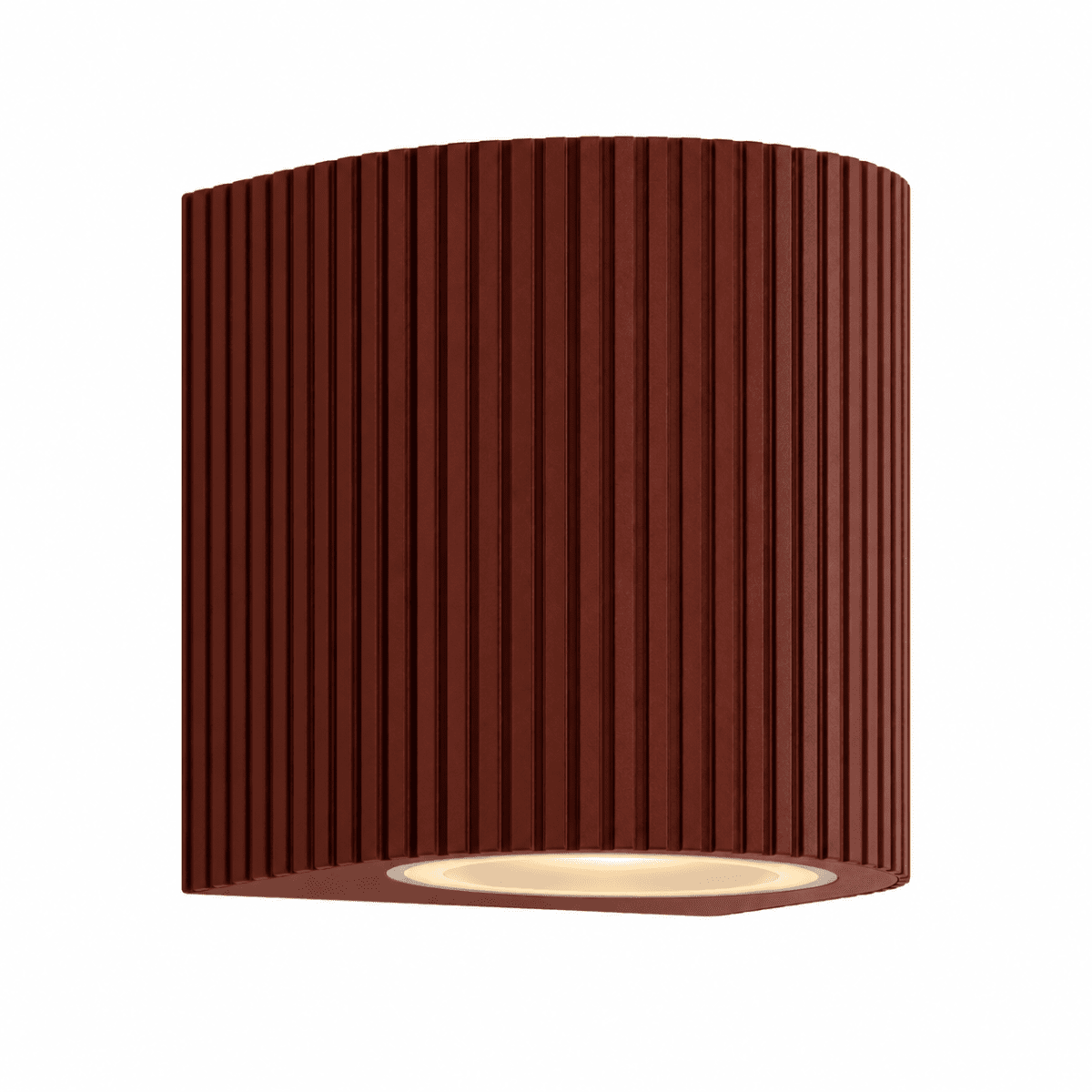 Freja Single Roest buitenlamp Van Lampan - Gemaakt van metaal met een roestbruine/oranje afwerking en een decoratieve ribbelstructuur die de lamp een levendige en exclusieve look geeft.