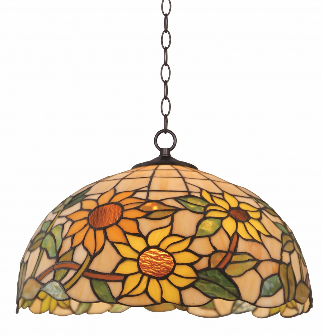 Solros Ø40 Veelkleurig Van Norrsken Design - Er wordt een certificaat meegeleverd waarin wordt bevestigd dat de lamp handgemaakt is volgens de traditionele Tiffany-methode.