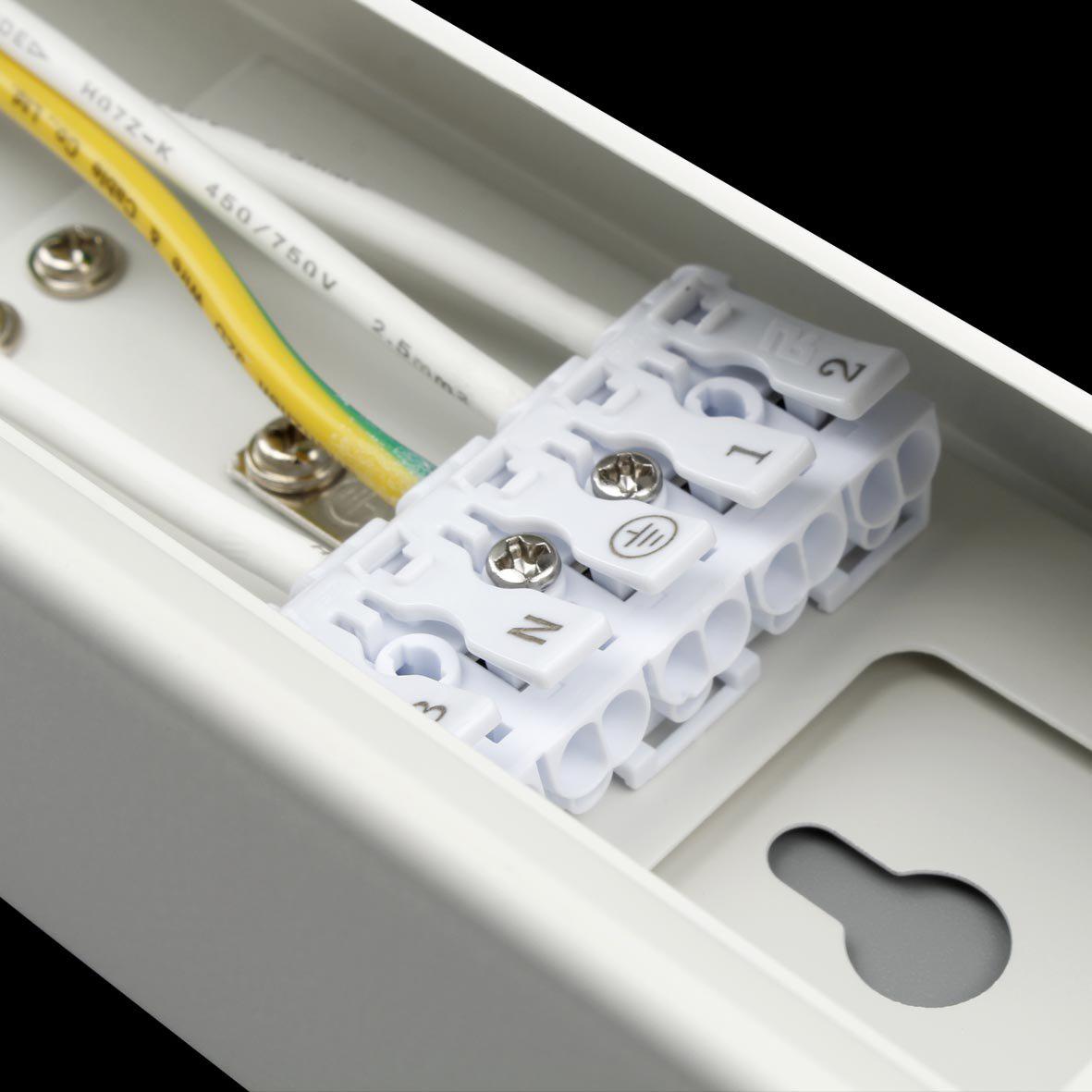 Liny Basic 3000K 130cm Wit Van Designlight - De armatuur is voorzien van een instelbaar vermogen via een dip-schakelaar, waardoor het lichtniveau en het energieverbruik eenvoudig kunnen worden aangepast aan de behoeften van de ruimte.