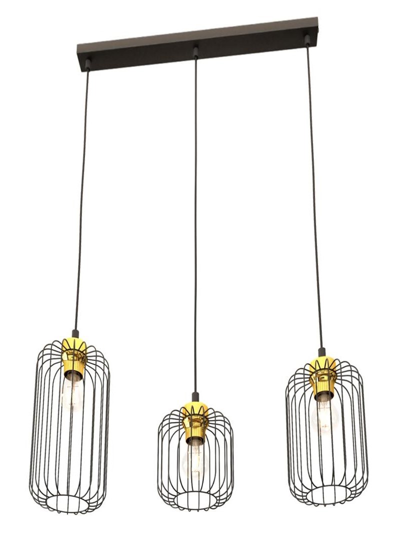 Vander 60cm Zwart/Goud hanglamp Van Emibig Lighting - De Vander hanglamp is een unieke hanglamp, gemaakt van hoogwaardig staal.