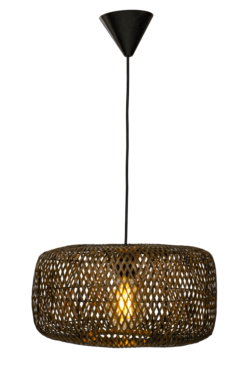 Savanna Ø40 Bruin hanglamp Van Aneta Lighting - De Savanna plafondlamp is een natuurlijke en aardse lamp die perfect is voor het moderne, Scandinavische huis.