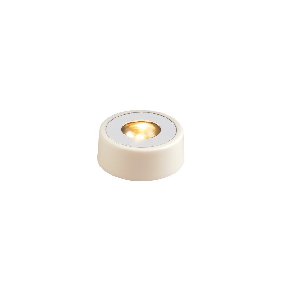 Lichtplaat Ø7 Wit tafellamp Van Frilight - De lichtplaat wordt geleverd met een 2,2 m lang zwart snoer, aan/uit-schakelaar en stekker.