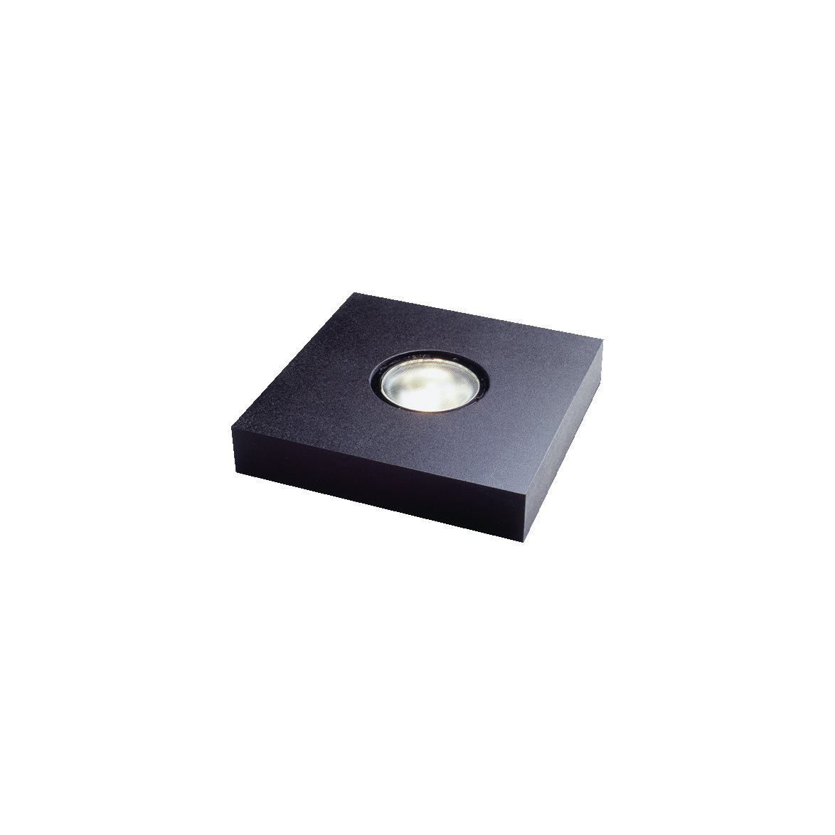 Lichtplaat 13x13cm Zwart Van Frilight - De lichtplaat wordt geleverd met een snoer van 2,2 m, een aan/uit-schakelaar en een stekker.