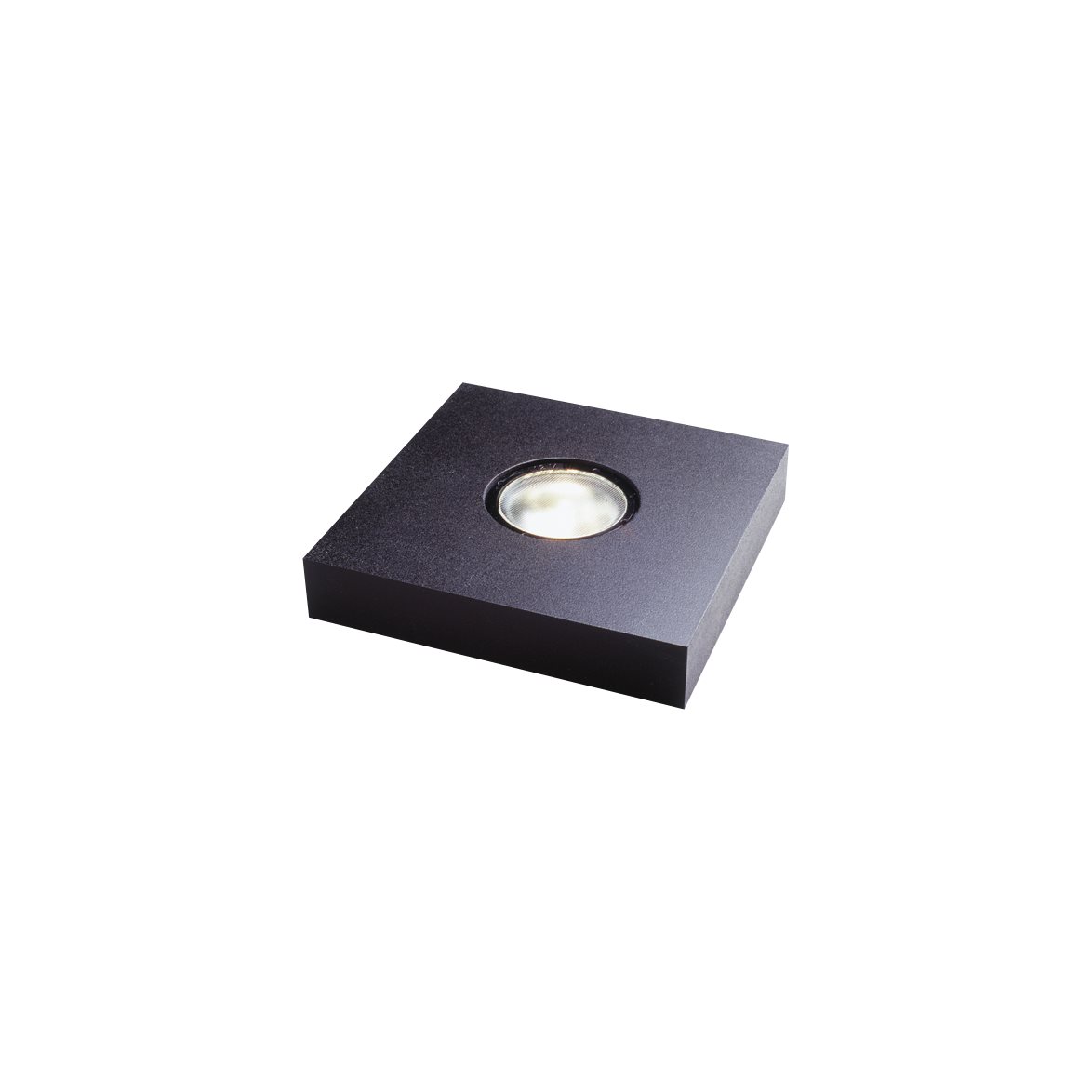 Lichtplaat 15x15cm Zwart tafellamp Van Frilight - De lichtplaat wordt geleverd met een snoer van 2,2 m, een aan/uit-schakelaar en een stekker.