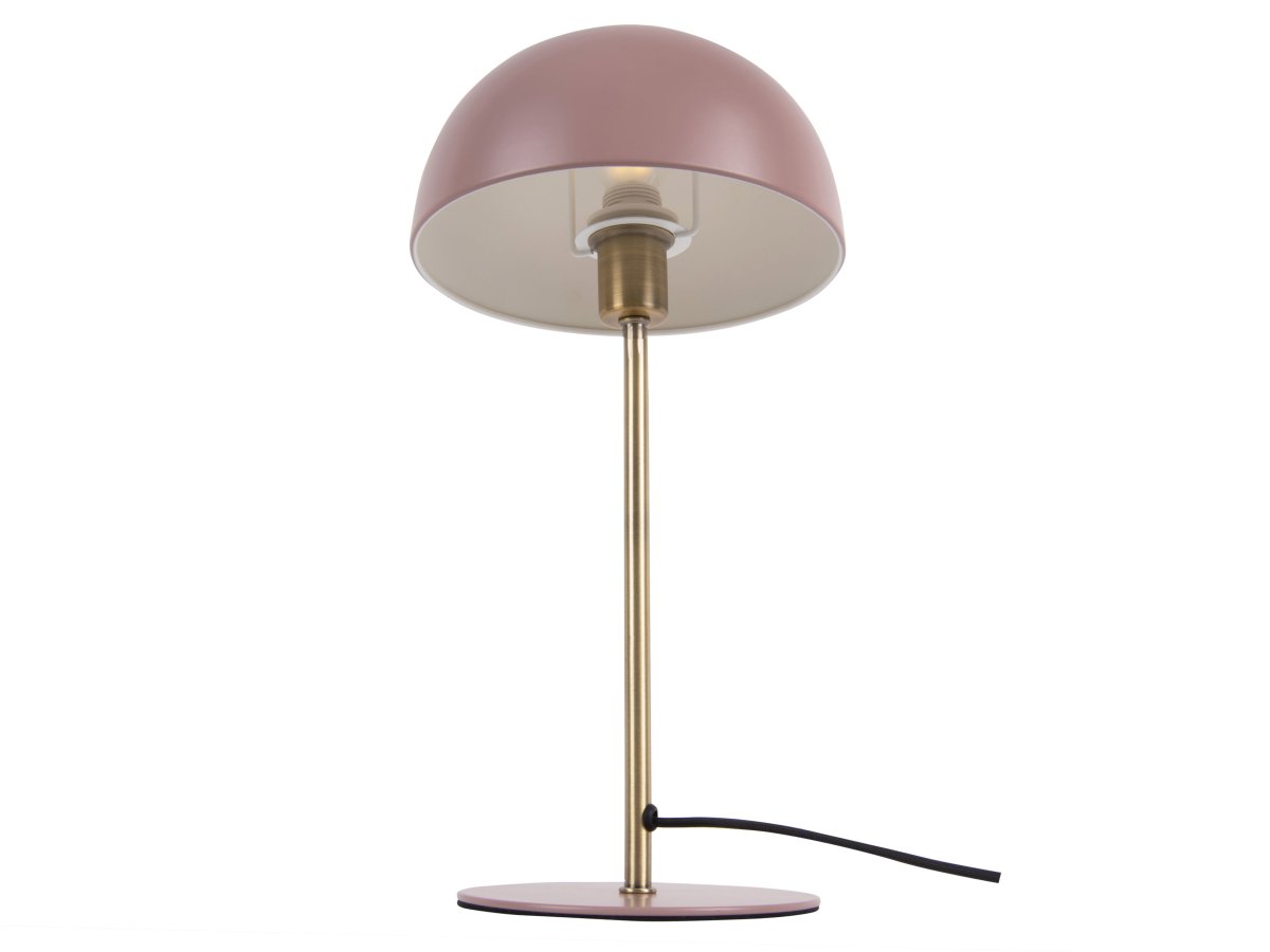 Bonnet 40cm Roze tafellamp Van Leitmotiv - De poederroze kap in combinatie met elegante messing details zorgt voor een stijlvolle en trendy look, terwijl de lamp een warm en aangenaam licht verspreidt.