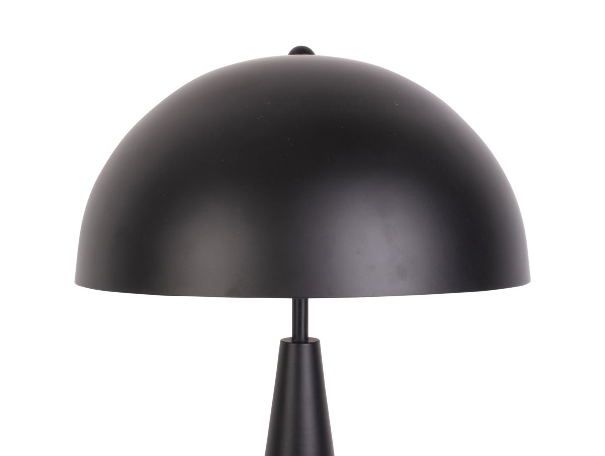 Sublime 50cm Zwart tafellamp Van Leitmotiv - De kap zorgt voor een niet-verblindend licht en verspreidt het licht aangenaam naar beneden, waardoor de lamp perfect is als sfeerverlichting in de woonkamer.