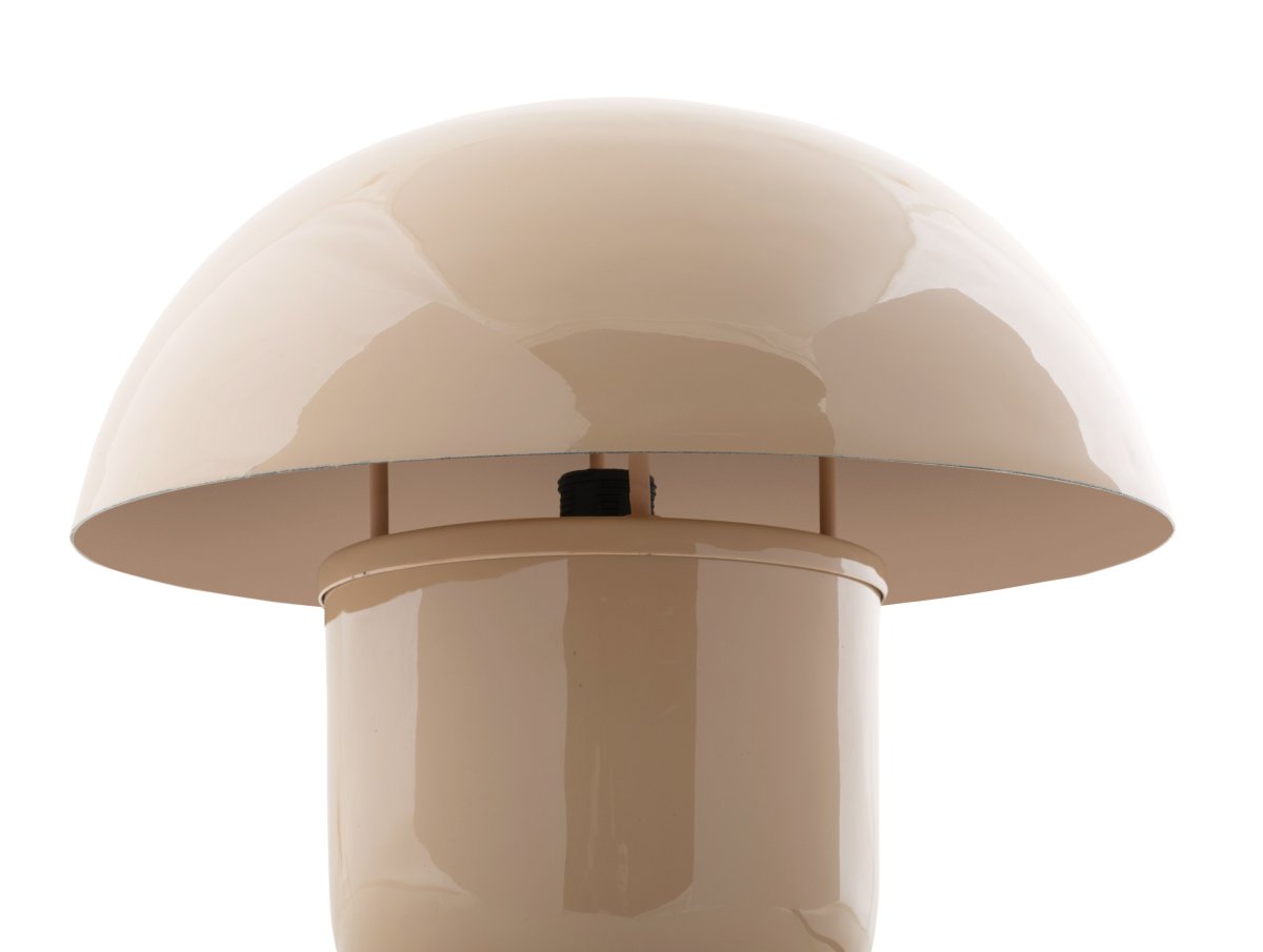 Mushroom 25cm Beige tafellamp Van Leitmotiv - De lampenkap zorgt voor een niet-verblindend licht en richt het licht naar beneden, wat zorgt voor een aangename en sfeervolle verlichting.