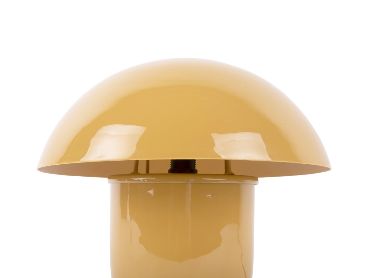 Mushroom 25cm Geel tafellamp Van Leitmotiv - De koepel van de lamp zorgt voor een niet-verblindend licht en richt het licht naar beneden, wat zorgt voor een aangename en sfeervolle verlichting.