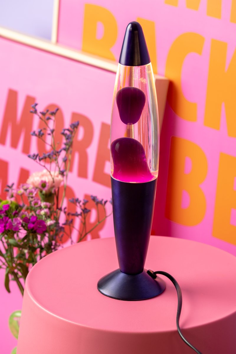 Rocket 35cm Paars kinderlamp Van Leitmotiv - De lavalamp geeft een zacht, levendig licht dat in organische vormen beweegt, perfect voor een kinderkamer of als creatief en decoratief detail in huis.