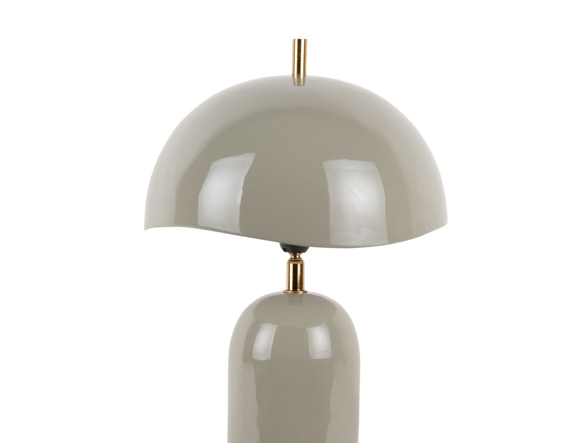 Querido 40cm Grijs tafellamp Van Leitmotiv - Gemaakt van metaal met een glanzende grijze afwerking en goudkleurige details, is het een stijlvolle aanwinst voor uw huis.