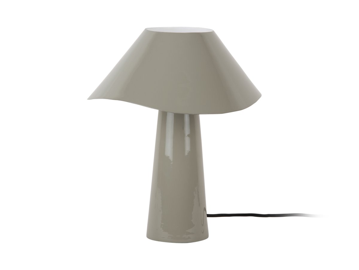 Ameno 33cm Grijs tafellamp Van Leitmotiv - Ameno is een stijlvolle tafellamp van metaal met een glanzende grijze afwerking die een zachte en harmonieuze uitstraling geeft.