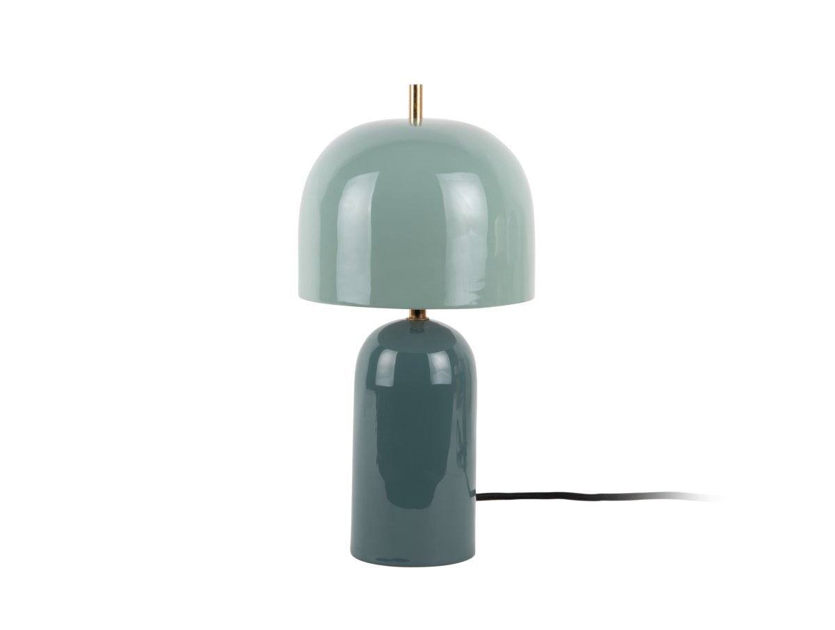 Rico 43cm Blauw tafellamp Van Leitmotiv - Rico is een stijlvolle metalen tafellamp met een glanzende afwerking en een elegant tweekleurig ontwerp.