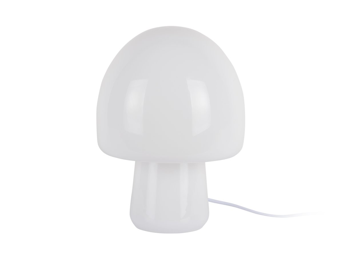 Gozar 27cm Wit tafellamp Van Leitmotiv - De zachte paddenstoelvorm en het glanzende oppervlak zorgen voor een aangename lichtverdeling en een harmonieuze uitstraling.