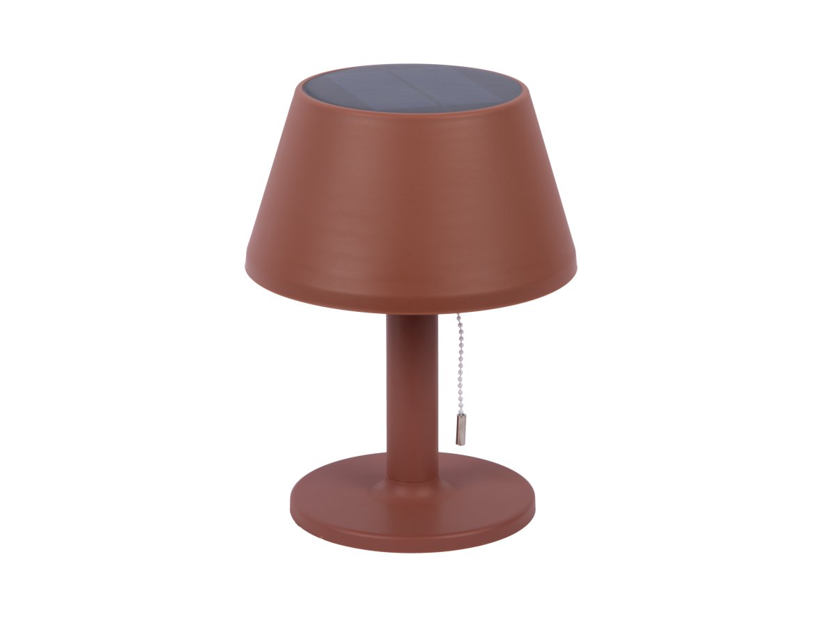 Esfera 26cm Roestbruin solarlamp Van Leitmotiv - Esfera is een stijlvolle solar lamp van kunststof met een donkere roestkleurige afwerking, perfect voor zowel binnen als buiten.