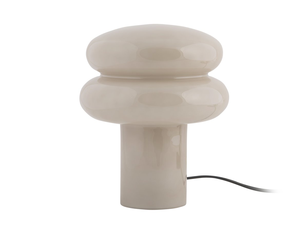 Incesante 24cm Grijs tafellamp Van Leitmotiv - Incesante is een sculpturale tafellamp, volledig gemaakt van glas met een warme groene tint die een sfeervol en warm licht verspreidt.