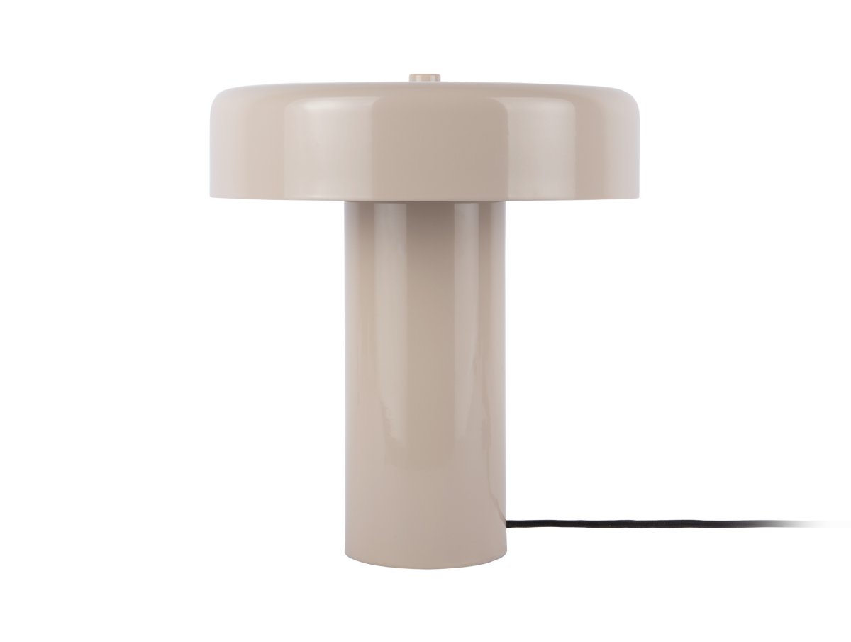 Riqueza Palo 26cm Greige tafellamp Van Leitmotiv - Riqueza Palo is een stijlvolle tafellamp van metaal met een glanzende afwerking in een lichtgrijsbruine kap.
