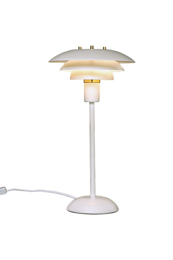 Epsilon 37cm Wit tafellamp Van Aneta Lighting - Door het kleine scherm is het bijvoorbeeld geschikt voor in een etalage of op een plank.