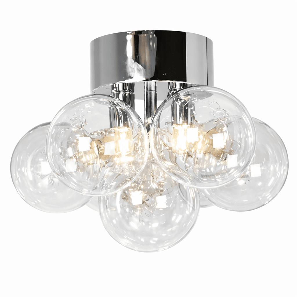 Lustro Ø30 Transparant plafondlamp Van By Rydéns - Het heldere glas verspreidt een zacht en sfeervol licht dat een aangename ambiance in de ruimte cre&euml;ert.