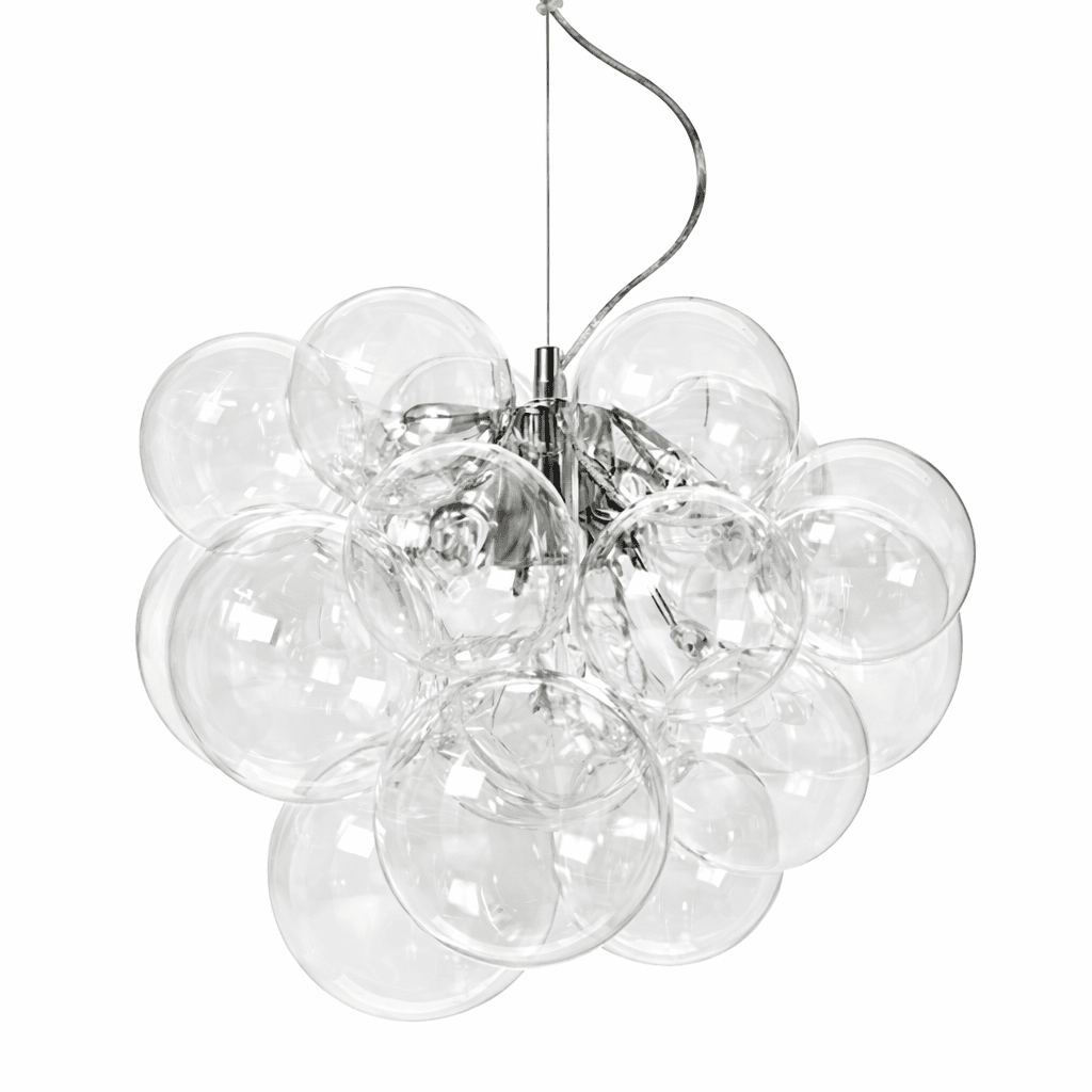 Lustro Ø40 Transparant hanglamp Van By Rydéns - Het moderne ontwerp van de lamp maakt het een stijlvolle blikvanger boven de eettafel, in de woonkamer of in een ruime hal.
