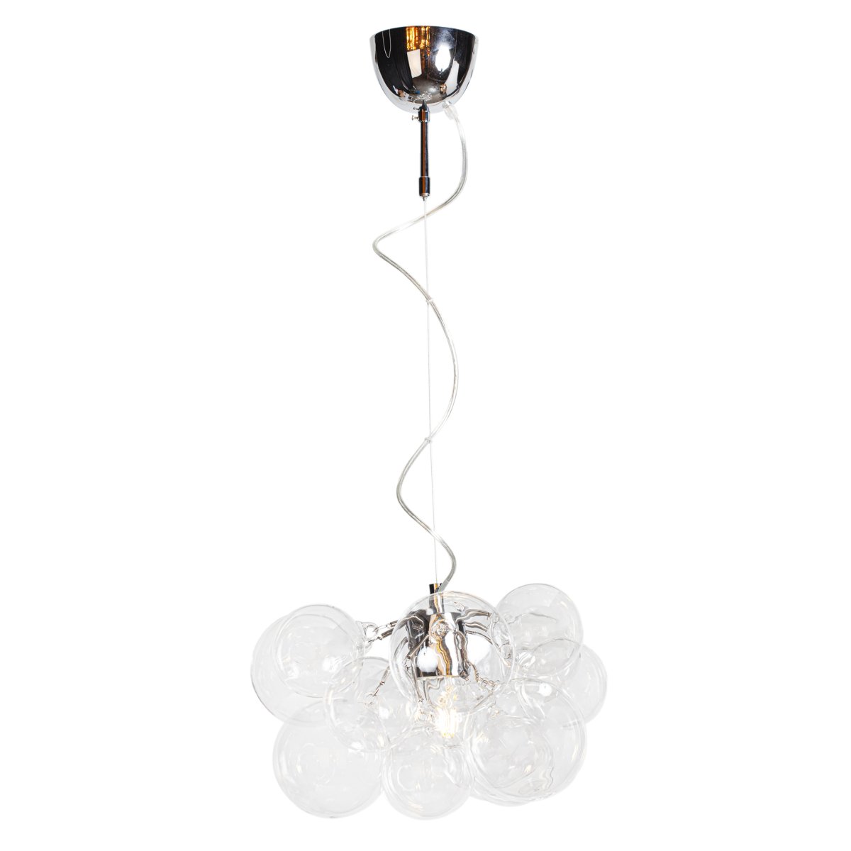 Lustro Ø40 Transparant hanglamp Van By Rydéns - Het moderne ontwerp van de lamp maakt het een stijlvolle blikvanger boven de eettafel, in de woonkamer of in een ruime hal.