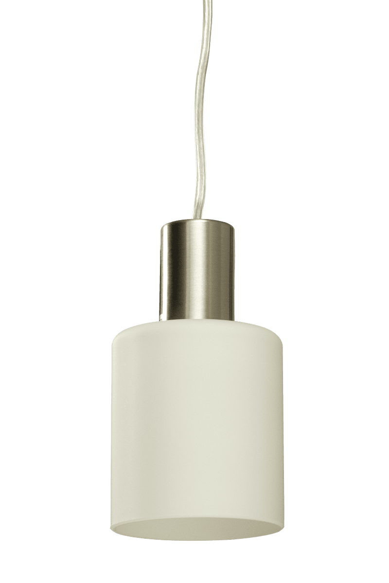 Cylinder Ø9 Wit raamlamp Van Aneta Lighting - Cilindervormige raamlamp van staal met een opaalwitte glazen kap, die zorgt voor een mooi en niet-verblindend licht.