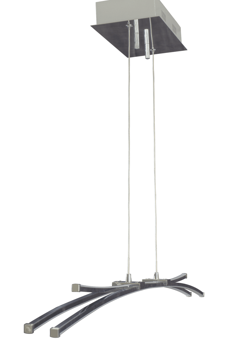 Svala 114cm Chroom hanglamp Van Aneta Lighting - Aluminium en 30W LED, de lichtbron is ge&iuml;ntegreerd en dimbaar.