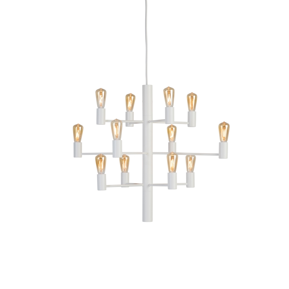 Manola 12 Ø60 Wit hanglamp Van Herstal - Manola is een elegante kroonluchter met 12 armen.