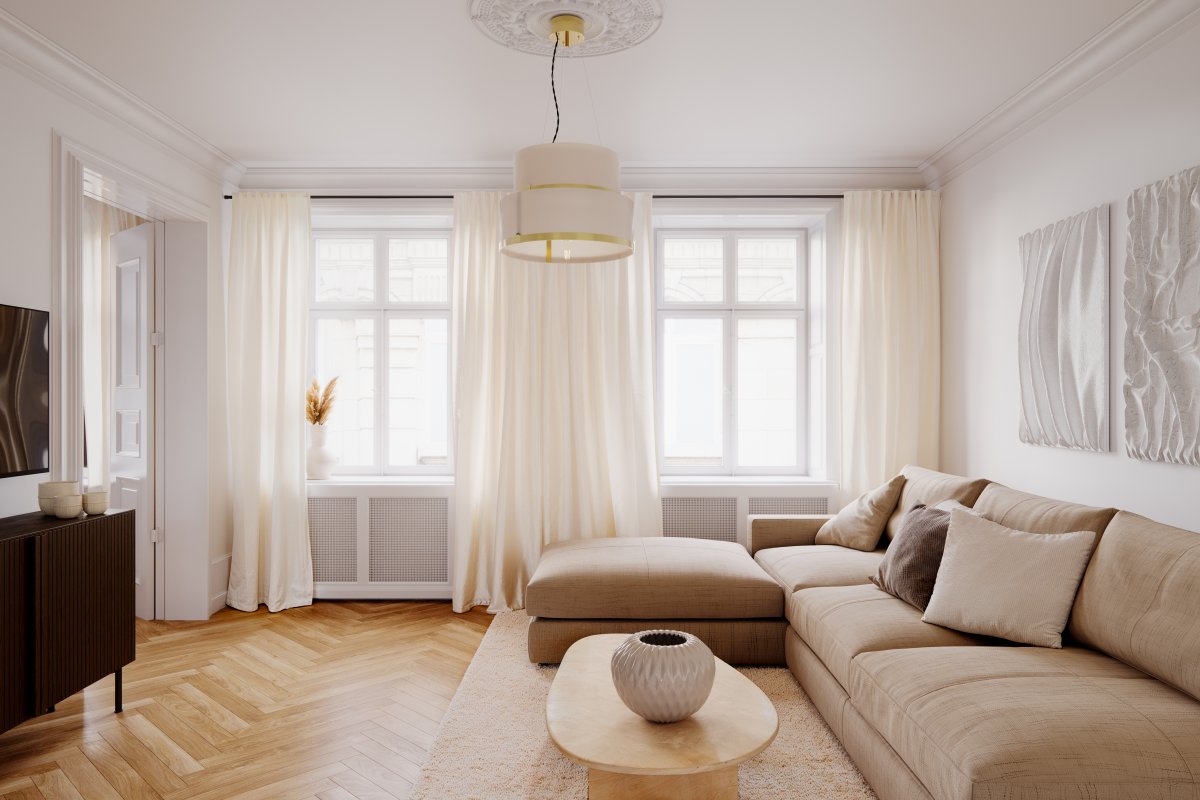 Marcel Ø50 Wit hanglamp Van By Rydéns - Marcel is een prachtige plafondlamp en met zijn messing details voegt hij elegantie toe aan de kamer.