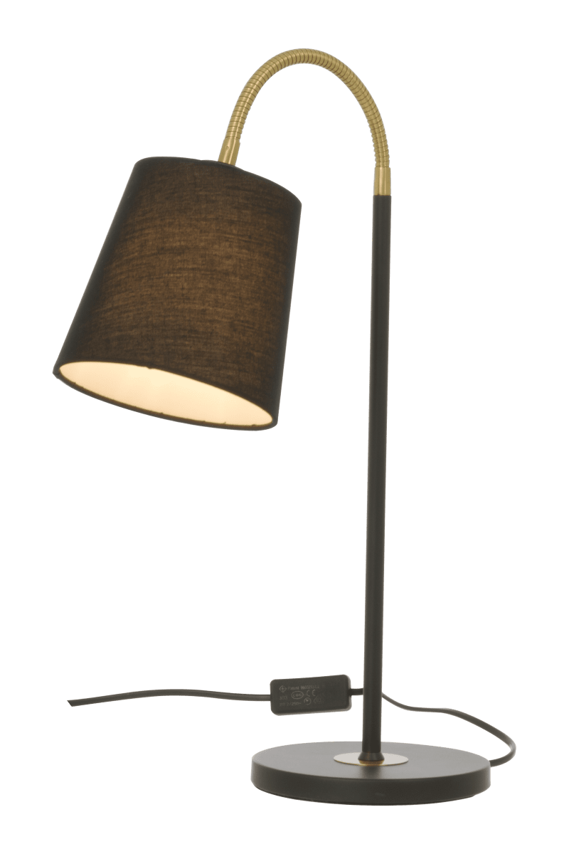 Ljusdal 50cm Zwart bureaulamp Van Aneta Lighting - Ljusdal is een stijlvolle tafellamp met een moderne twist.