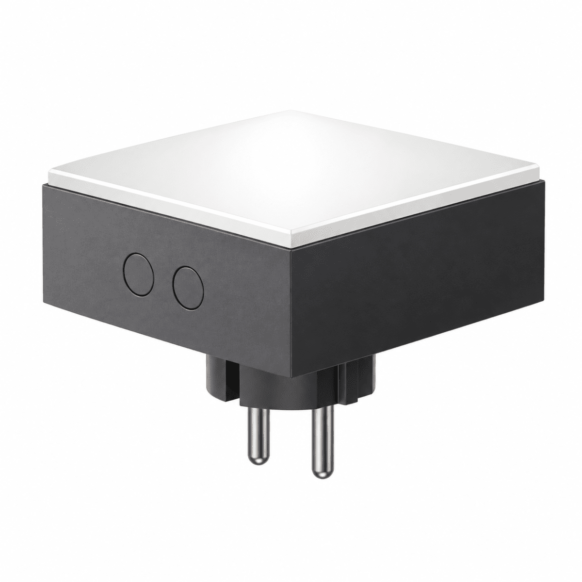 LAMP 1 - EU Zwart Van Avolt - Deze handige kleine lamp kan direct in het stopcontact (230V) worden gestoken en is perfect als nachtlampje of sfeerverlichting in de hal, slaapkamer of andere ruimtes waar u een zacht licht wilt.
