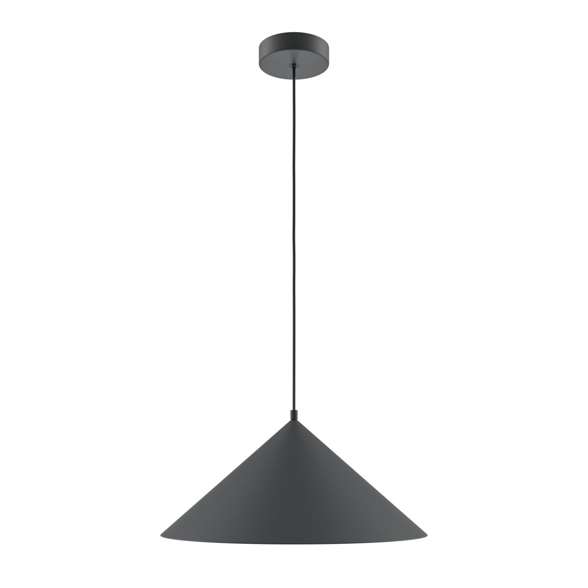 Basic colors Ø35 Zwart hanglamp Van Maytoni - Met zijn kegelvormige lampenkap in een elegante zwarte kleur verspreidt hij een gericht, aangenaam licht dat een moderne en harmonieuze sfeer creëert.