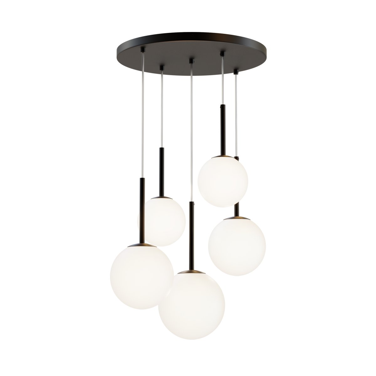 Basic form Ø45 Zwart hanglamp Van Maytoni - Het hangende ontwerp van de lamp zorgt voor een zacht en egaal licht, wat de sfeer verbetert en een prettige stemming creëert.