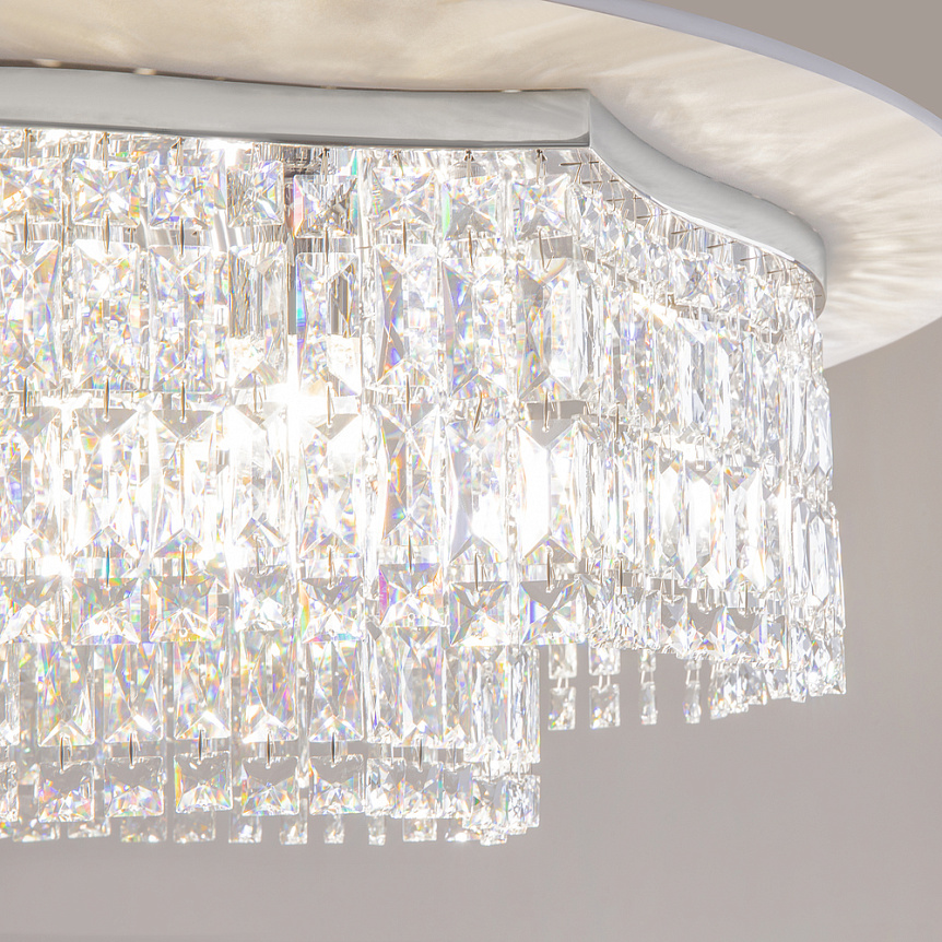 Dune Ø60 Chroom kristal Van Maytoni - Ideaal voor in de hal, woonkamer of boven de eetkamer voor een verfijnd en stralend interieurdetail.