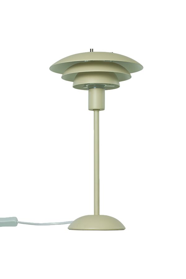 Epsilon 37cm Beige tafellamp Van Aneta Lighting - Door het kleine scherm is het bijvoorbeeld geschikt voor in een etalage of op een plank.