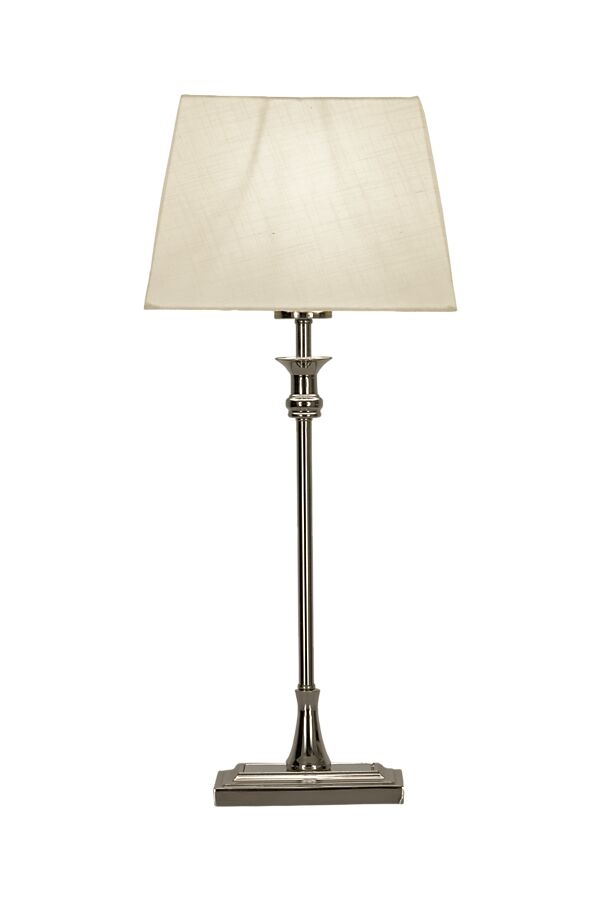 Anette 55cm Zilver tafellamp Van Aneta Lighting - Creëer een elegante sfeer in uw huis met deze stijlvolle tafellamp.