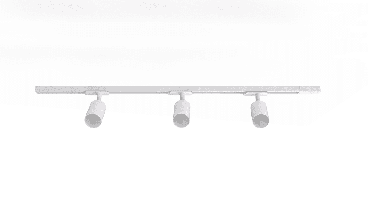 Forma 3-set Wit Van Nordic Lighting - De rails kunnen op elke gewenste lengte worden ingekort.