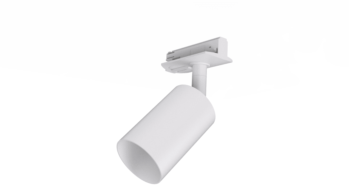 Forma spot Wit Van Nordic Lighting - Sluit de stroom aan aan het begin/einde van de rail met een verbindingsstuk of in het midden van de rail met een middenverbinding.