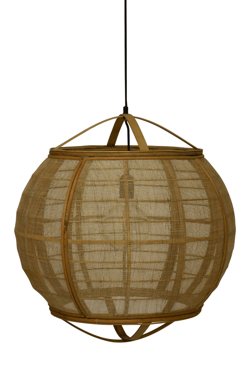 Borneo Ø58 Natuur hanglamp Van Aneta Lighting - De handgemaakte lampenkap filtert het licht van de lichtbron en verspreidt een zacht en aangenaam licht in de kamer.
