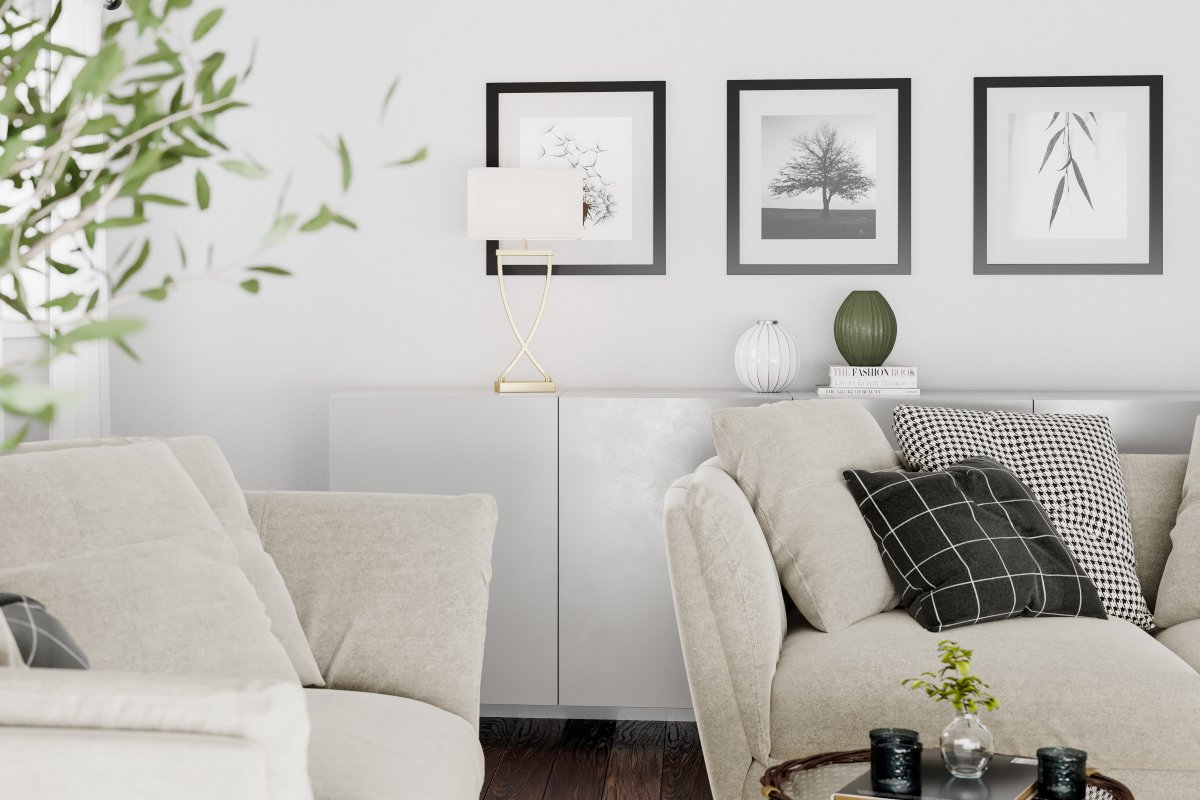 Omega 52cm Wit tafellamp Van By Rydéns - Omega is tijdloos en gemakkelijk te plaatsen; Het staat prachtig in een raam, op een dressoir of op een nachtkastje.