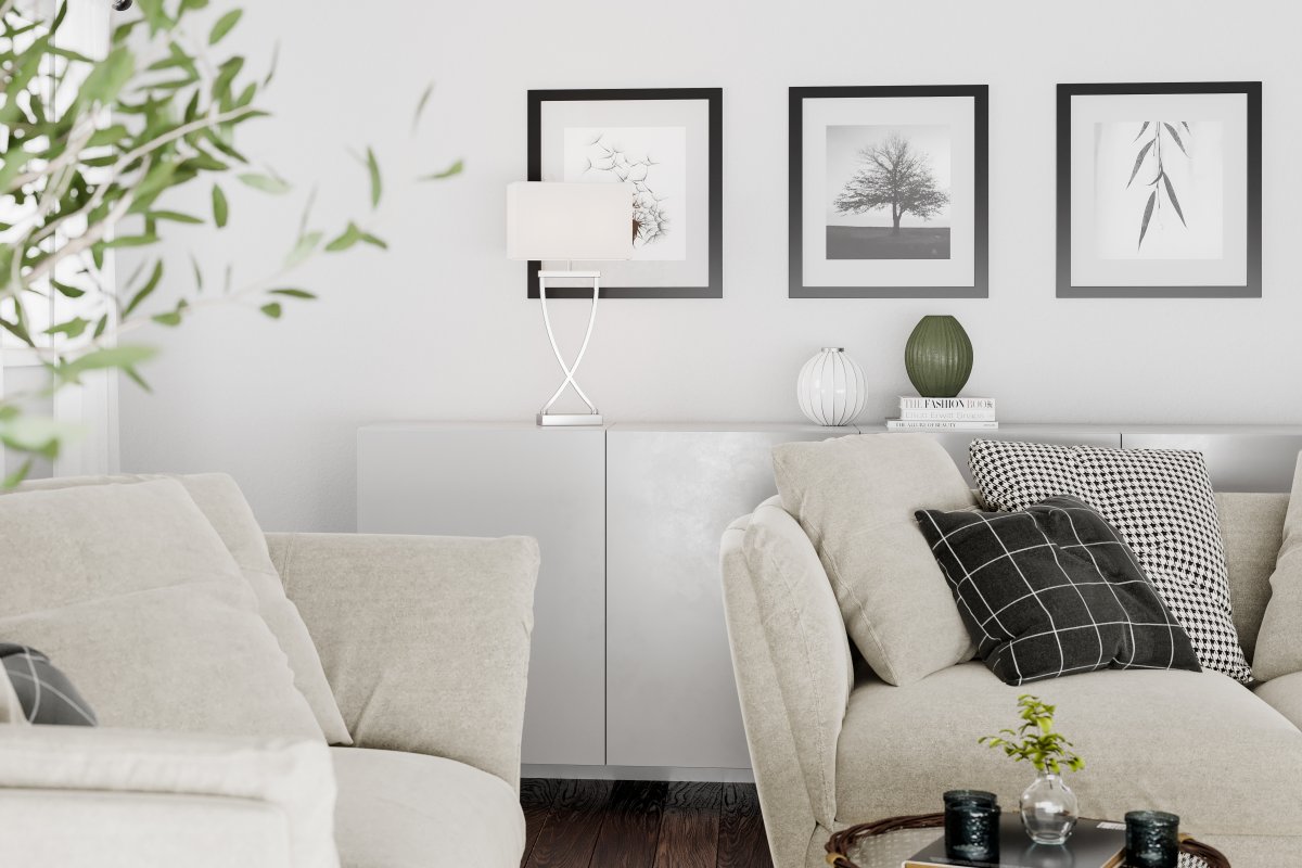 Omega 52cm Wit tafellamp Van By Rydéns - De lamp is stijlvol en elegant en staat mooi in een raam of aan de muur.