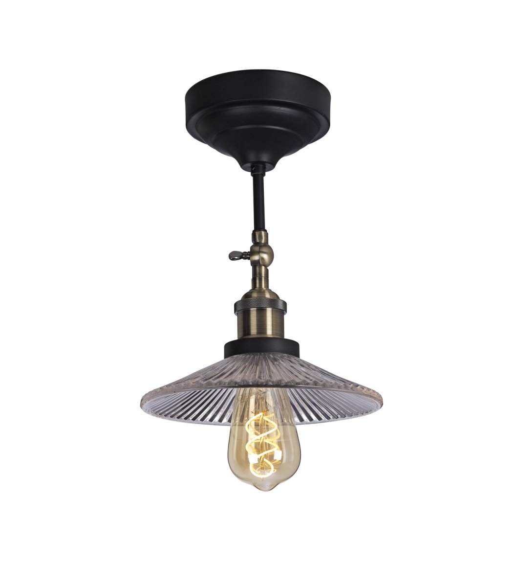Cobble Ø21.5 Zwart plafondlamp Van Cottex - Creëer sfeer en verfraai uw interieur met deze unieke plafondlamp die vorm en functie combineert.