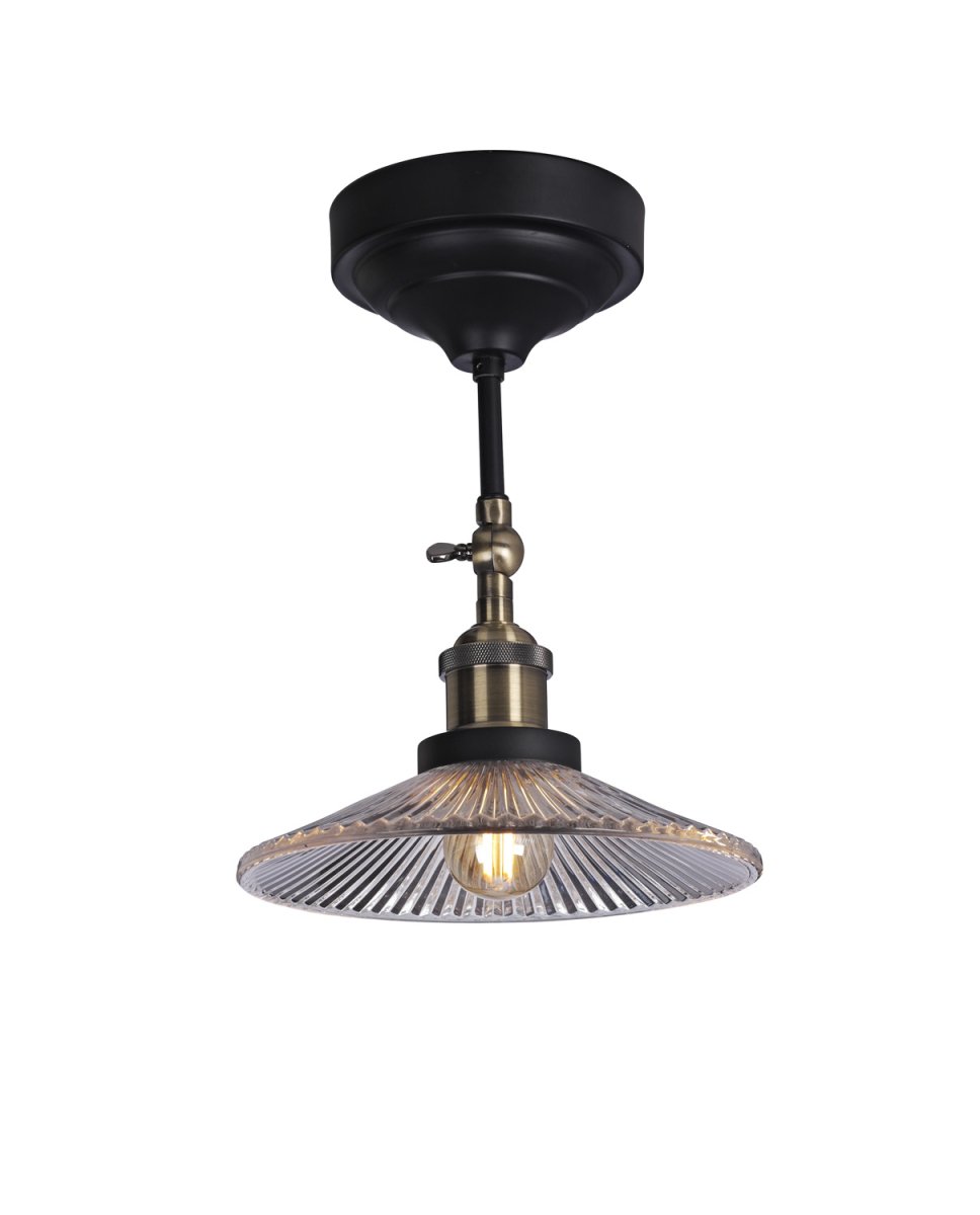 Cobble Ø21.5 Zwart plafondlamp Van Cottex - Creëer sfeer en verfraai uw interieur met deze unieke plafondlamp die vorm en functie combineert.