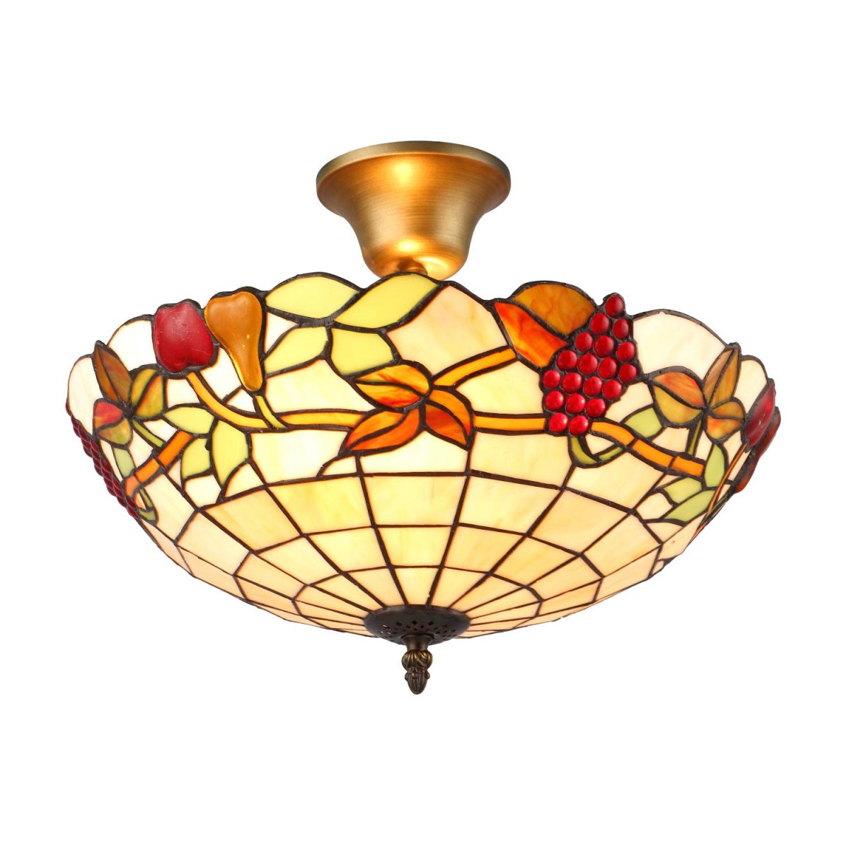 Frukter Ø40 Veelkleurig Van Norrsken Design - Er wordt een certificaat meegeleverd waarin wordt bevestigd dat de lamp handgemaakt is volgens de traditionele Tiffany-methode.