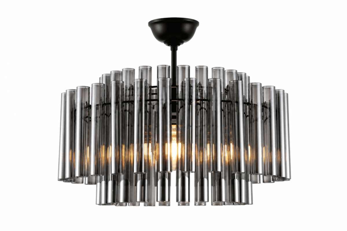 Lancaster Ø54 Rookkleurig hanglamp Van Lampan - Dankzij de compacte vorm is de Lancaster perfect voor ruimtes met een laag plafond, waar hij een decoratieve blikvanger wordt zonder al te veel ruimte in te nemen.